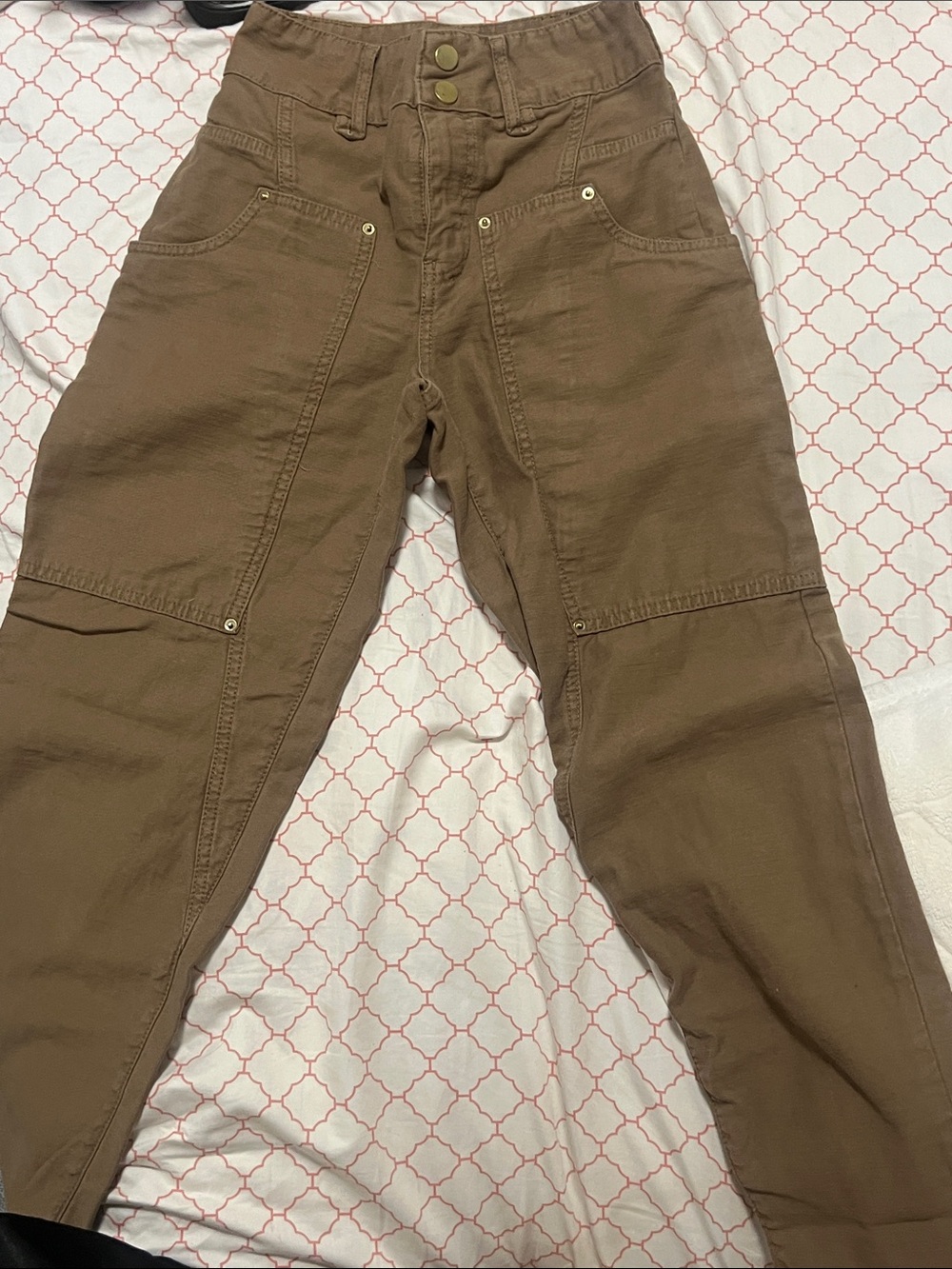 Frame Denim Brown Cargo Trousers